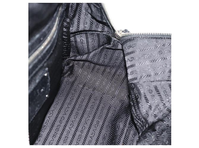 Borsa PRADA in pelle 2way Nera Argento Auth 186264A Nero - vista 22