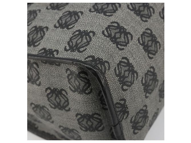 Borsa LOEWE Anagram Amazona 36 in PVC Nero Oro Auth 186081A D'oro - vista 16
