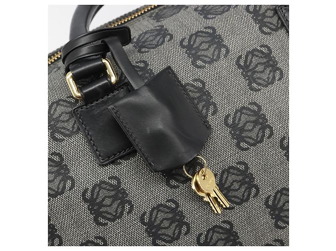 Borsa LOEWE Anagram Amazona 36 in PVC Nero Oro Auth 186081A D'oro - vista 18