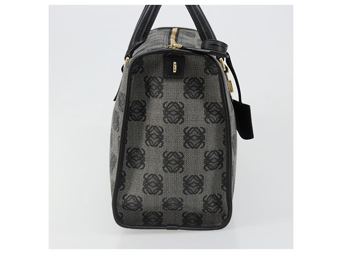 Borsa LOEWE Anagram Amazona 36 in PVC Nero Oro Auth 186081A D'oro - vista 4