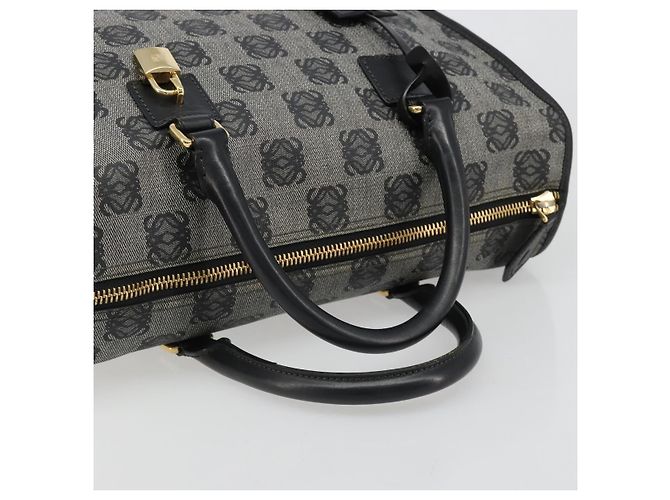 Borsa LOEWE Anagram Amazona 36 in PVC Nero Oro Auth 186081A D'oro - vista 7