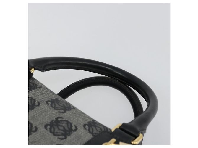 Borsa LOEWE Anagram Amazona 36 in PVC Nero Oro Auth 186081A D'oro - vista 8