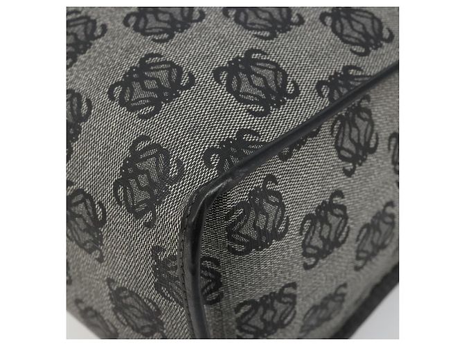 Borsa LOEWE Anagram Amazona 36 in PVC Nero Oro Auth 186081A D'oro - vista 9