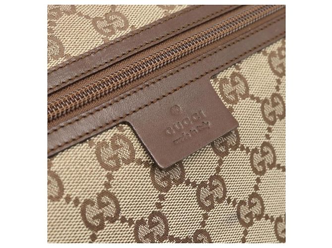 Borsa a Spalla GUCCI GG Canvas Beige Argento 90477 Auth 186195A - vista 17