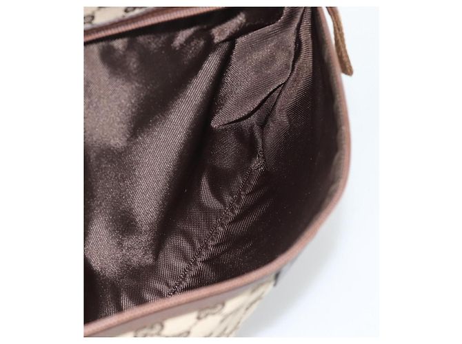 Borsa a Spalla GUCCI GG Canvas Beige Argento 90477 Auth 186195A - vista 19