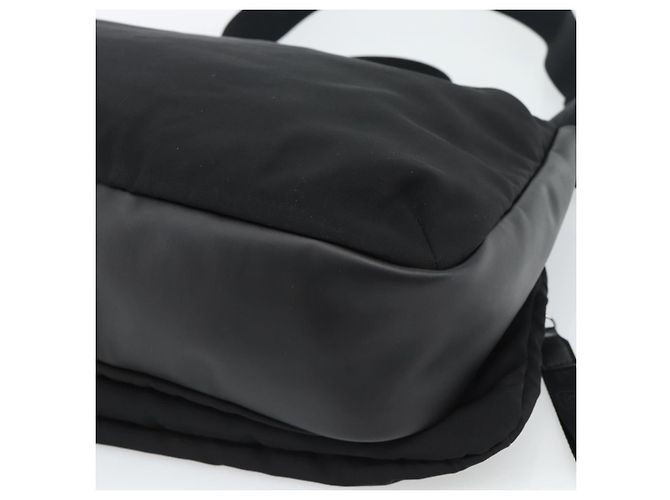 Borsa a tracolla CHANEL Sports Line Nylon Nero Argento CC Auth 186205SAV - vista 15