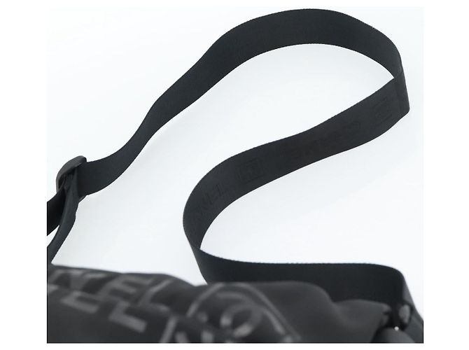 Borsa a tracolla CHANEL Sports Line Nylon Nero Argento CC Auth 186205SAV - vista 8