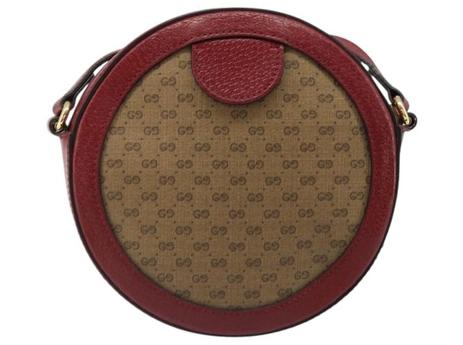 Borsa GUCCI Collaborazione Doraemon Micro GG Supreme PVC Beige 625216 Auth 185736M D'oro - vista 2