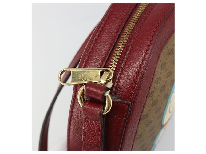 Borsa GUCCI Collaborazione Doraemon Micro GG Supreme PVC Beige 625216 Auth 185736M D'oro - vista 20