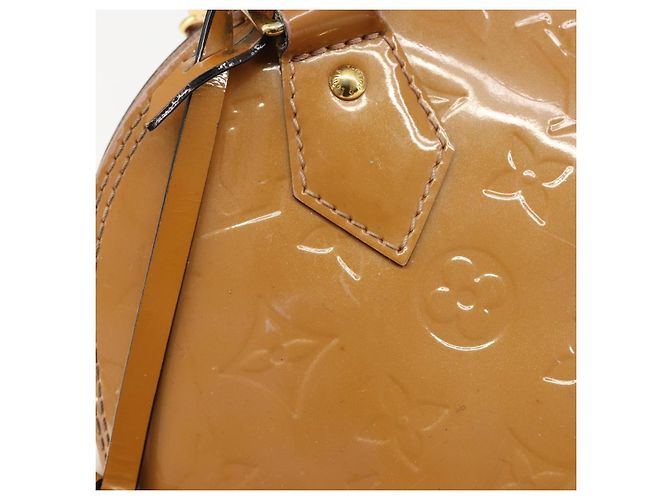 LOUIS VUITTON Borsa Alma BB Monogram Vernis 2way Beige Poodle M91752 Auth 185938 - vista 20