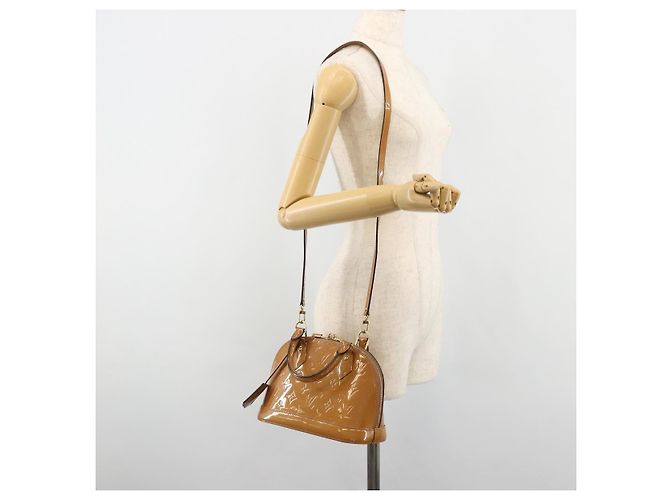 LOUIS VUITTON Borsa Alma BB Monogram Vernis 2way Beige Poodle M91752 Auth 185938 - vista 26