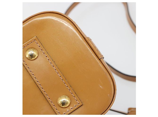 LOUIS VUITTON Borsa Alma BB Monogram Vernis 2way Beige Poodle M91752 Auth 185938 - vista 6