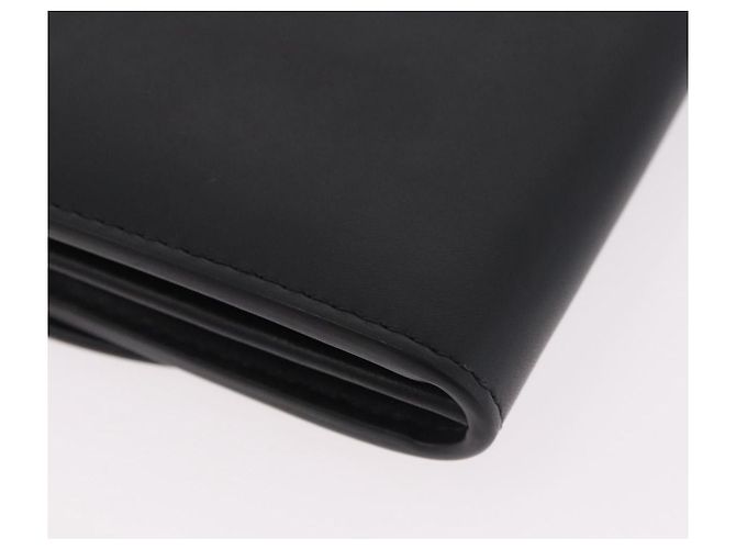 Cartier Cartera Larga de Cuero Negro Oro Auth 186137V Dorado - vista 15