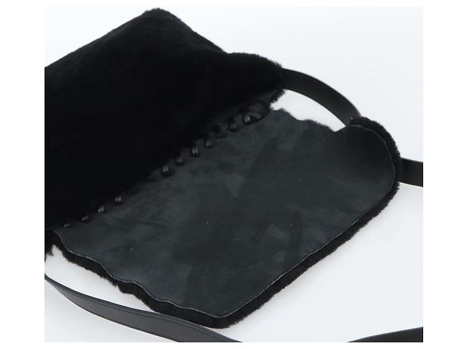Borsa a Spalla SAINT LAURENT Mouton Black Auth ka4788A Nero - vista 10