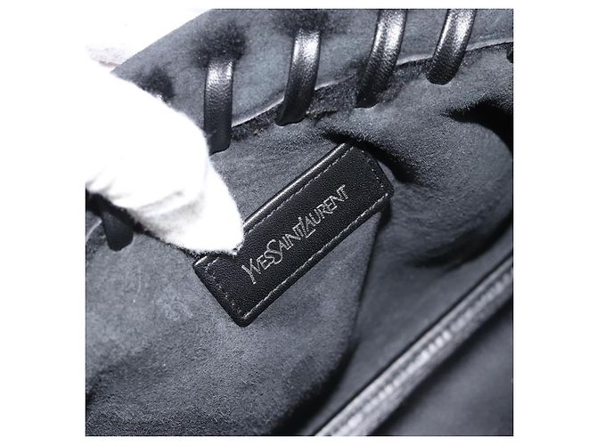 Borsa a Spalla SAINT LAURENT Mouton Black Auth ka4788A Nero - vista 11