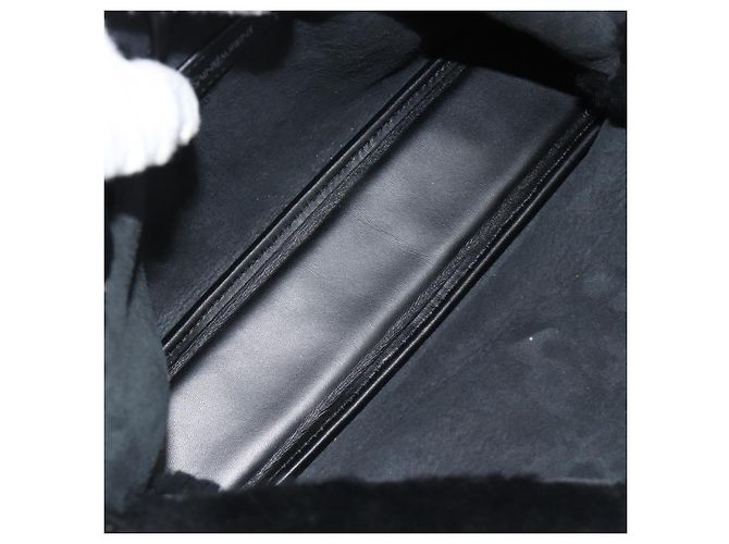 Borsa a Spalla SAINT LAURENT Mouton Black Auth ka4788A Nero - vista 12