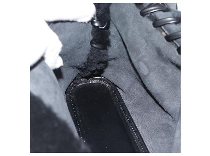 Borsa a Spalla SAINT LAURENT Mouton Black Auth ka4788A Nero - vista 18