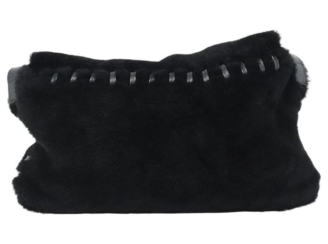 Borsa a Spalla SAINT LAURENT Mouton Black Auth ka4788A Nero - vista 2