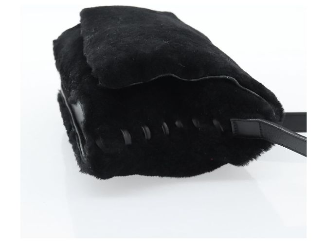 Borsa a Spalla SAINT LAURENT Mouton Black Auth ka4788A Nero - vista 4