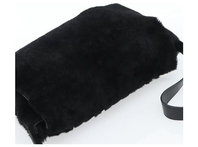 Borsa a Spalla SAINT LAURENT Mouton Black Auth ka4788A Nero - vista 6