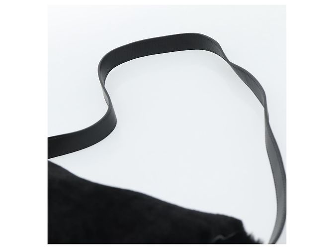 Borsa a Spalla SAINT LAURENT Mouton Black Auth ka4788A Nero - vista 8