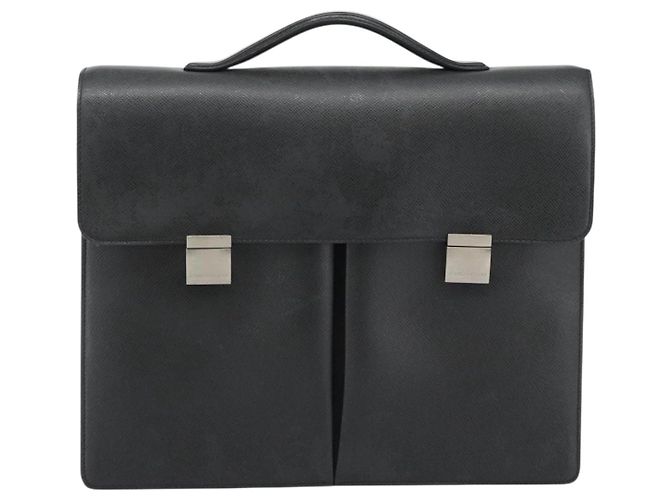 LOUIS VUITTON Taiga Serviette Kazan Business Bag Ardoise M30802 LV Auth 186558 Cinza - vista 13