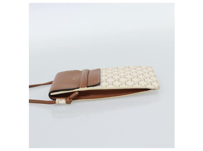 Céline CELINE Triomphe Shoulder Pouch Bag PVC White Auth ka4775V Bianco - vista 3