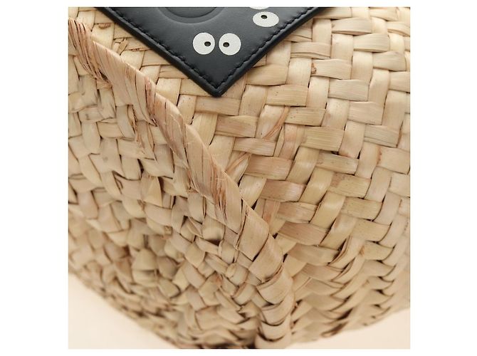 LOEWE Studio Ghibli My Neighbor Totoro Cesto Pitch Black Small Auth 167425M Beige - vista 16