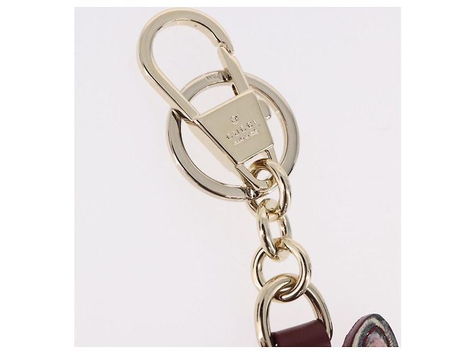 GUCCI GG Supreme Yuko Higuchi Boris Charm PVC Bordeaux Auth 185849SM Bordò - vista 4