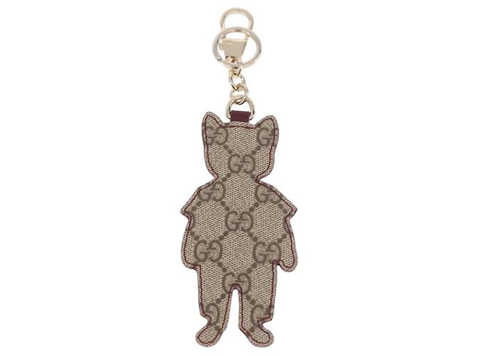 GUCCI GG Supreme Yuko Higuchi Boris Charm PVC Bordeaux Auth 185849SM Bordò - vista 5