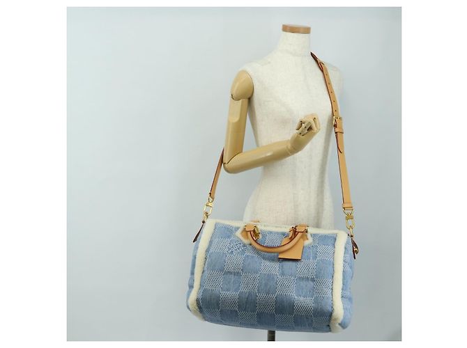LOUIS VUITTON LV SKI Keepall Bandouliere40 Boston Bag Blue N00111 Auth 185350SM - vista 33