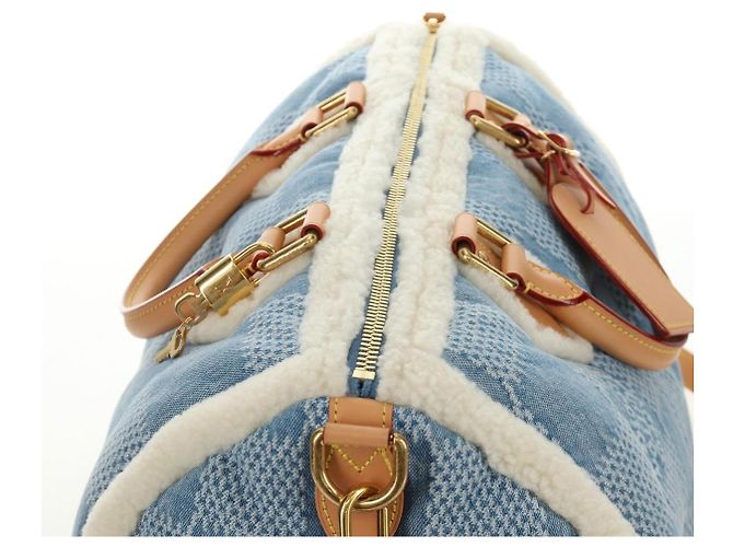 LOUIS VUITTON LV SKI Keepall Bandouliere40 Boston Bag Blue N00111 Auth 185350SM - vista 6