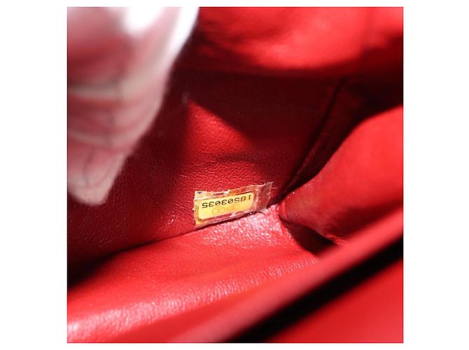CHANEL Matelasse25 Double Flap Chain Bag Tweed Red Silver CC Auth 187053SAM Argento Rosso - vista 10