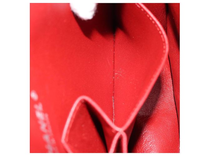 CHANEL Matelasse25 Double Flap Chain Bag Tweed Red Silver CC Auth 187053SAM Argento Rosso - vista 22