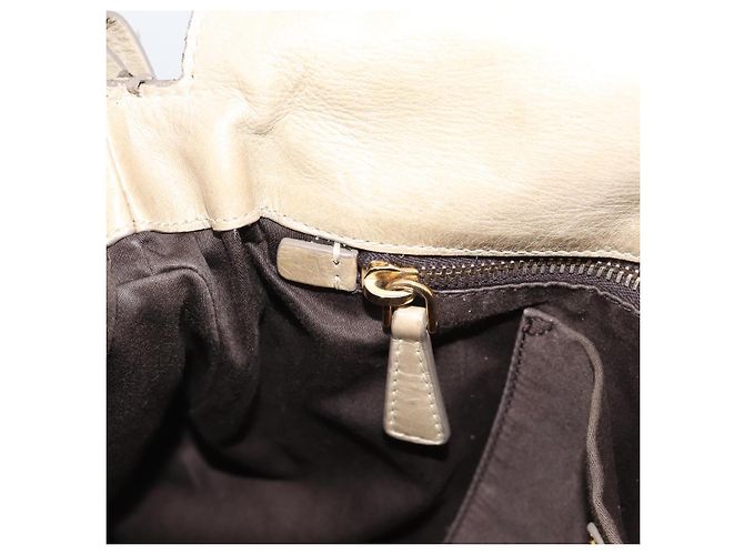 Borsa Miu Miu in pelle 2way Beige Gold Auth 187673V D'oro - vista 23