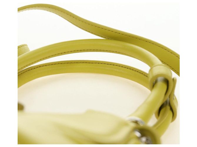 Borsa PRADA in pelle 2way Giallo Argento Auth 184870SAM - vista 14