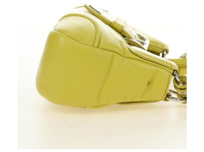 Borsa PRADA in pelle 2way Giallo Argento Auth 184870SAM - vista 4