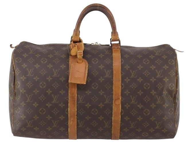 LOUIS VUITTON Borsa Boston Monogram Keepall 50 M41426 LV Auth 183206 Monogramma - vista 13