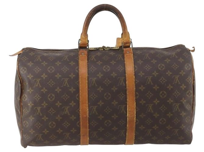LOUIS VUITTON Borsa Boston Monogram Keepall 50 M41426 LV Auth 183206 Monogramma - vista 2