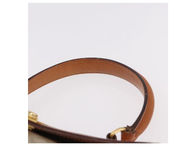 Céline Borsa CELINE Macadam Canvas PVC Beige Oro Auth 186876 D'oro - vista 14