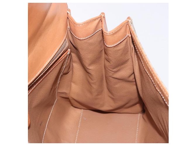 Céline Borsa CELINE Macadam Canvas PVC Beige Oro Auth 186876 D'oro - vista 21