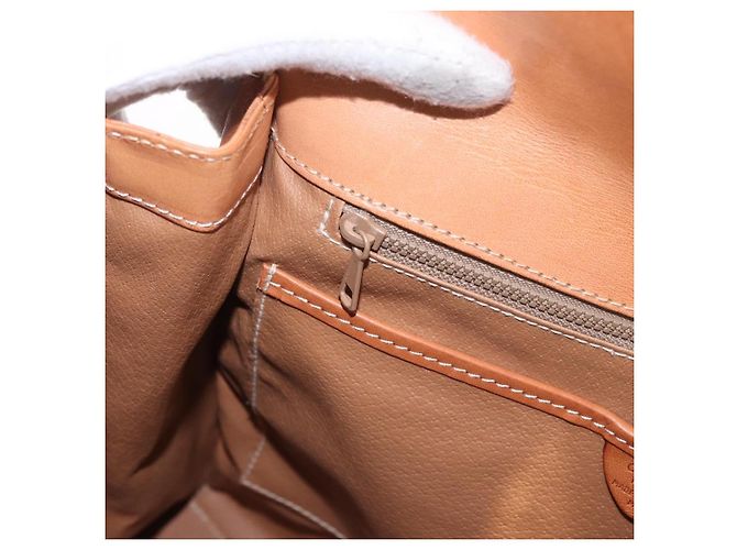 Céline Borsa CELINE Macadam Canvas PVC Beige Oro Auth 186876 D'oro - vista 23