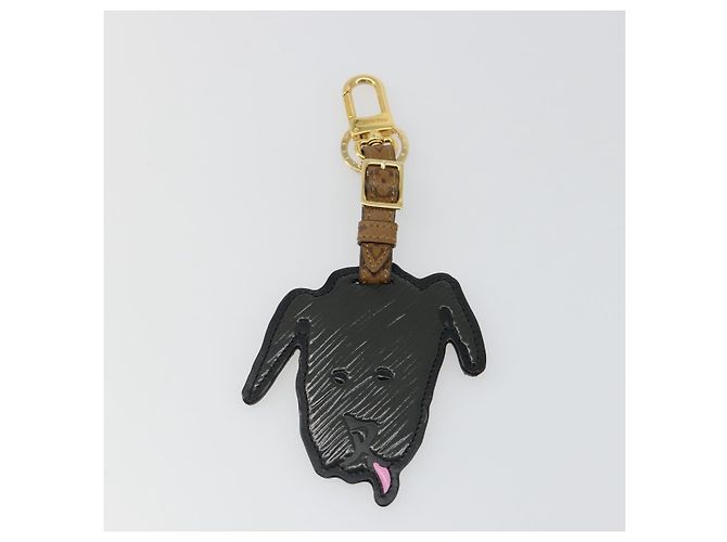 LOUIS VUITTON Catgram Porte Cles Porto Address Charm Black MP2281 Auth 185764M Nero - vista 13