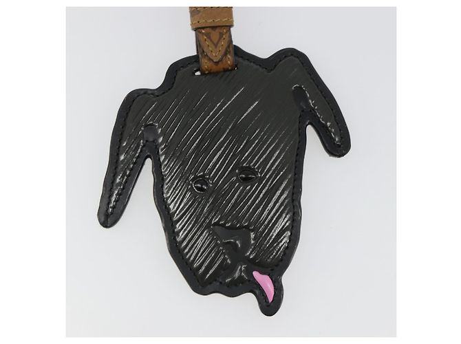LOUIS VUITTON Catgram Porte Cles Porto Address Charm Black MP2281 Auth 185764M Nero - vista 2