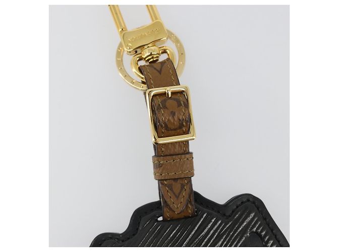 LOUIS VUITTON Catgram Porte Cles Porto Address Charm Black MP2281 Auth 185764M Nero - vista 4