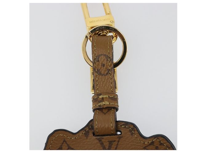 LOUIS VUITTON Catgram Porte Cles Porto Address Charm Black MP2281 Auth 185764M Nero - vista 9