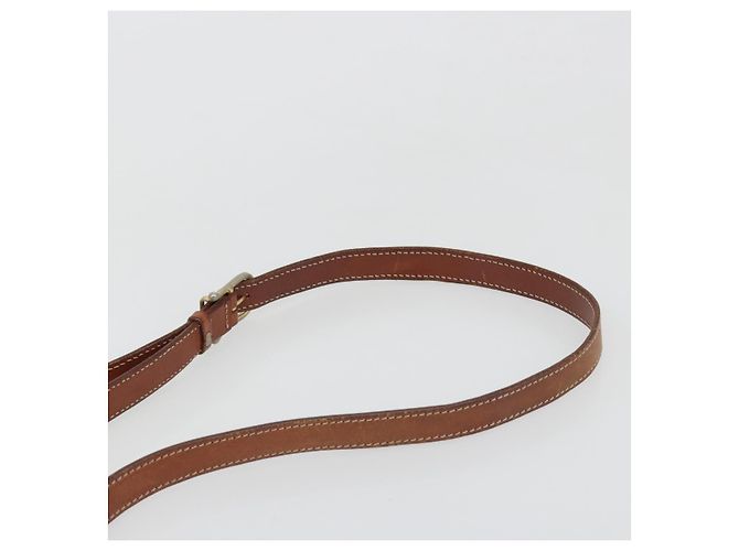 Céline Borsa a Spalla CELINE Macadam Canvas PVC Pelle Marrone Oro Auth 186814 D'oro - vista 14