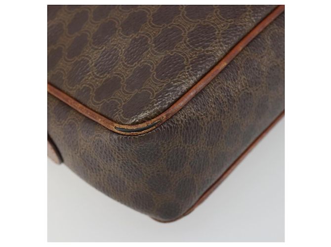 Céline Borsa a Spalla CELINE Macadam Canvas PVC Pelle Marrone Oro Auth 186814 D'oro - vista 15