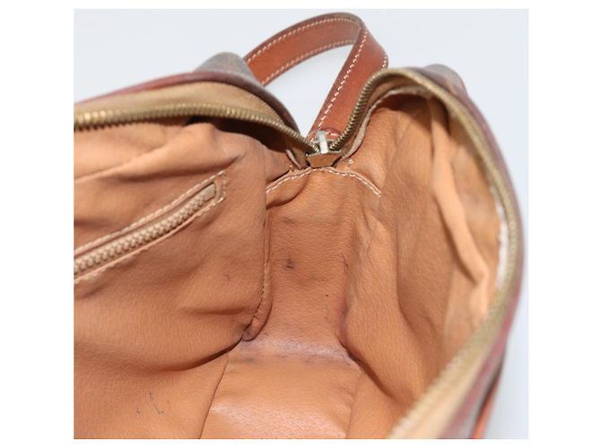Céline Borsa a Spalla CELINE Macadam Canvas PVC Pelle Marrone Oro Auth 186814 D'oro - vista 20