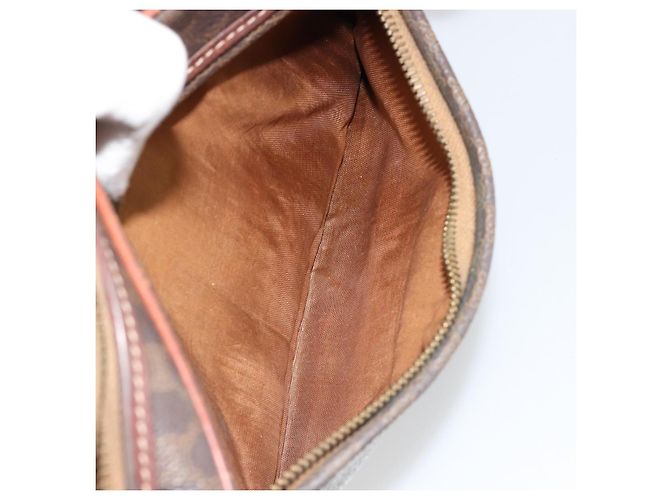 Céline Borsa a Spalla CELINE Macadam Canvas PVC Pelle Marrone Oro Auth 186814 D'oro - vista 24
